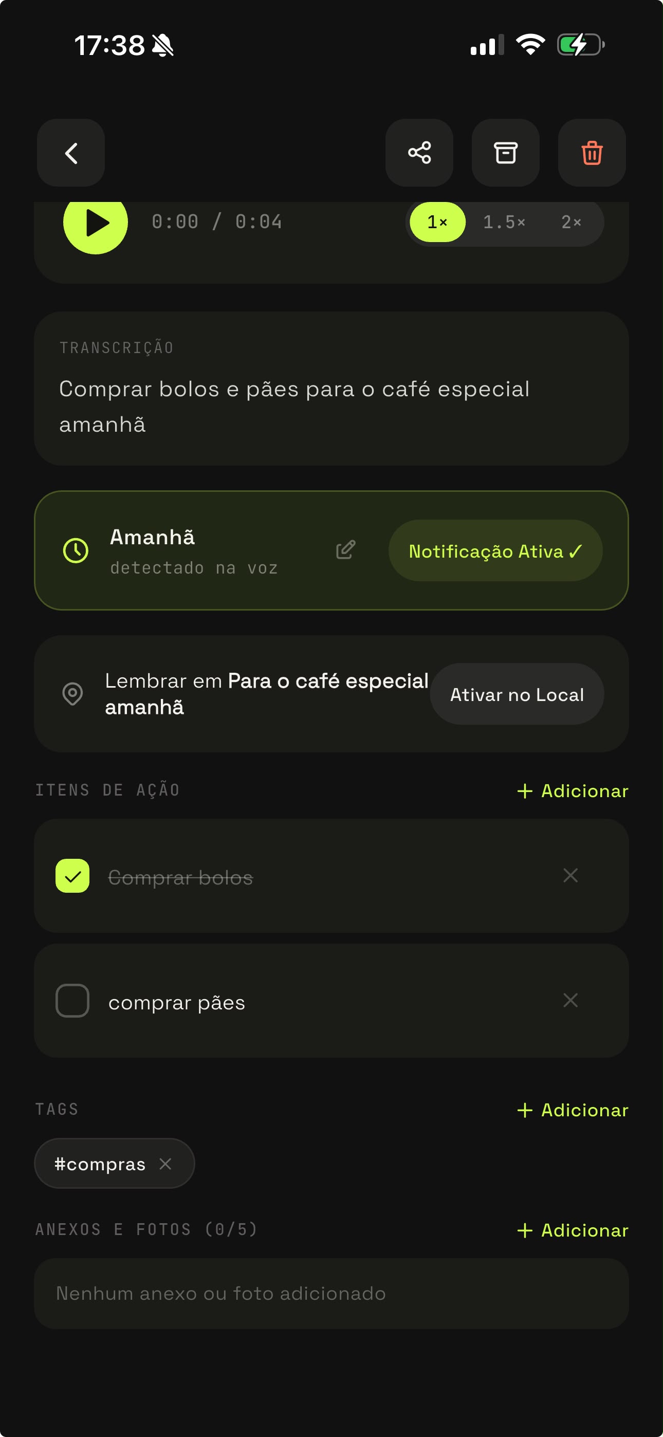 Tela de biblioteca
